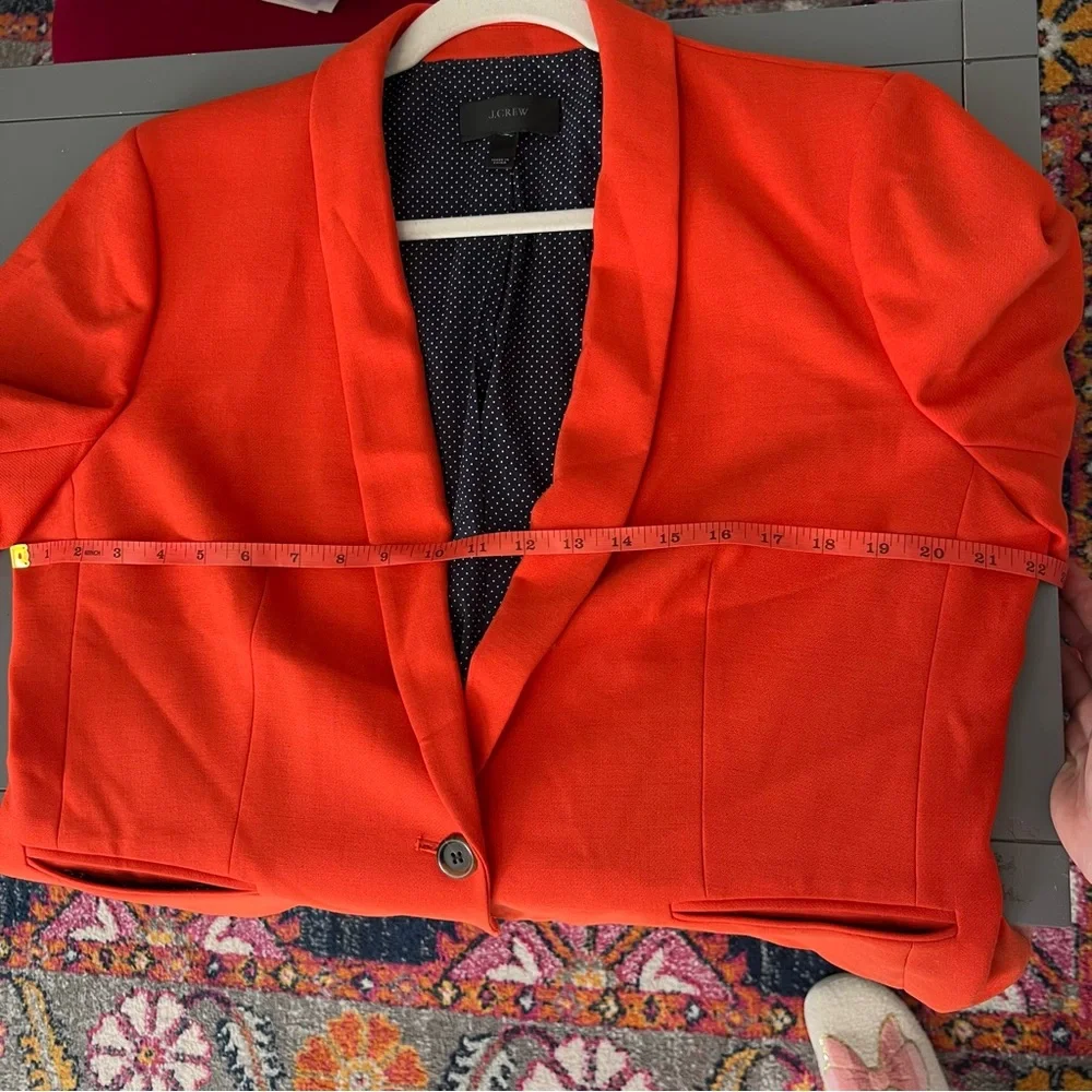 J.Crew Red Wool Blend Blazer Jacket